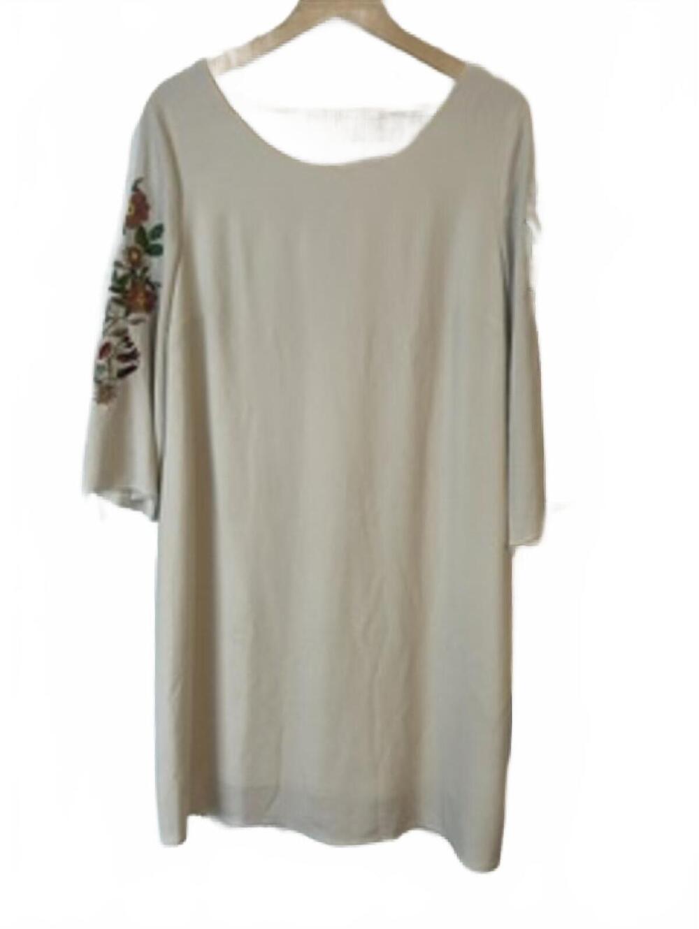C Est.1946 Cream Embroidered Floral Tunic Dress Size L